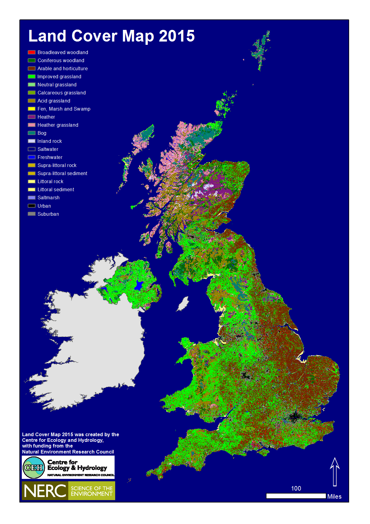 Land Cover Map Centre For Ecology Hydrology